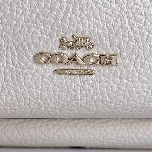 COACH Pebbled Leather Mini Charlie Backpack Color Chalk - Picture 3 of 17